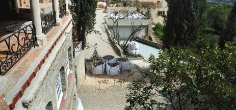 vue de chantier chantier de pavage en cours